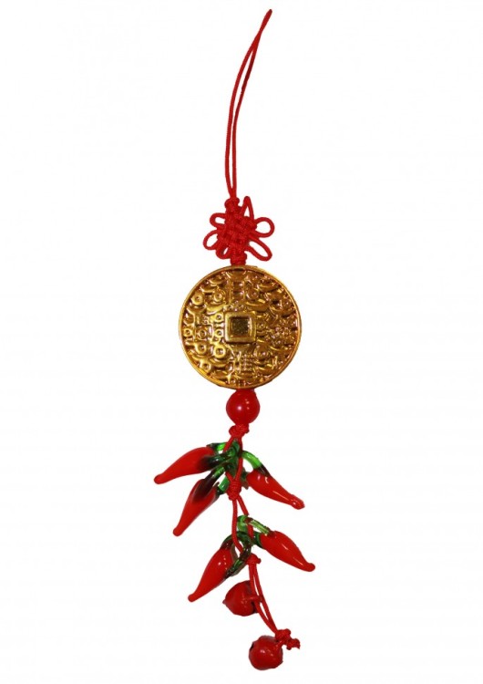 918-9 Подвеска Монета с перчиками 15х2,5х0,5 см