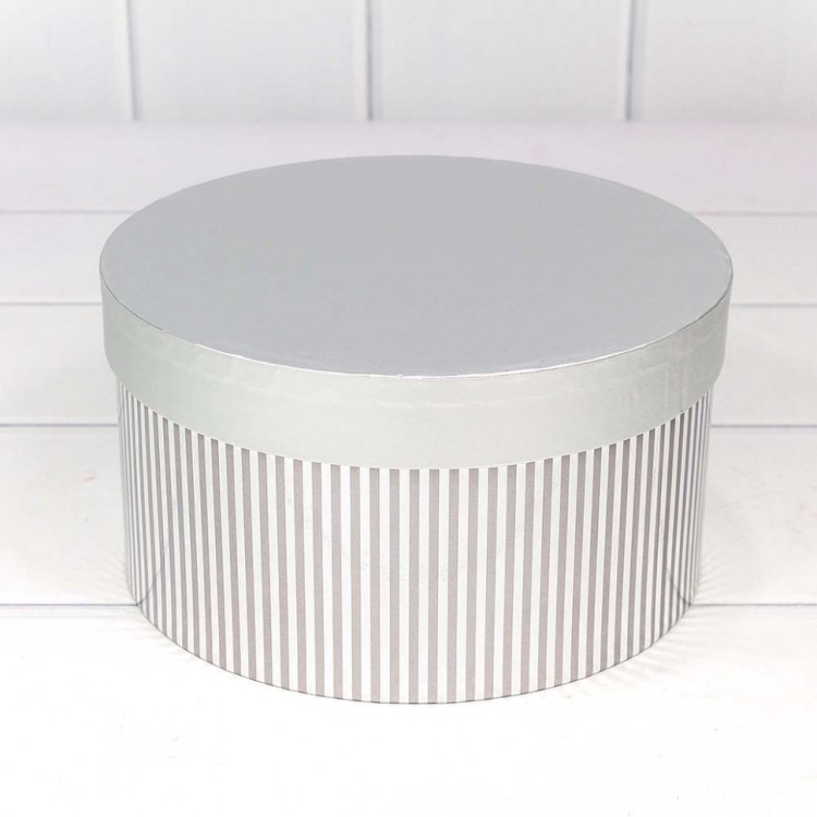 7201000/415 Набор коробок 1/3 круглый 21*11,5 см "Драгоценный" серебряный 1/30