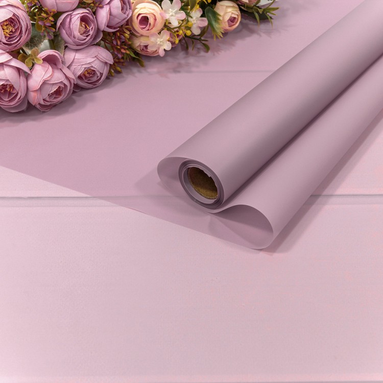 1657/6064 Плёнка 0,58*10м матовая однотонная 55мкм Сиреневый 1/30