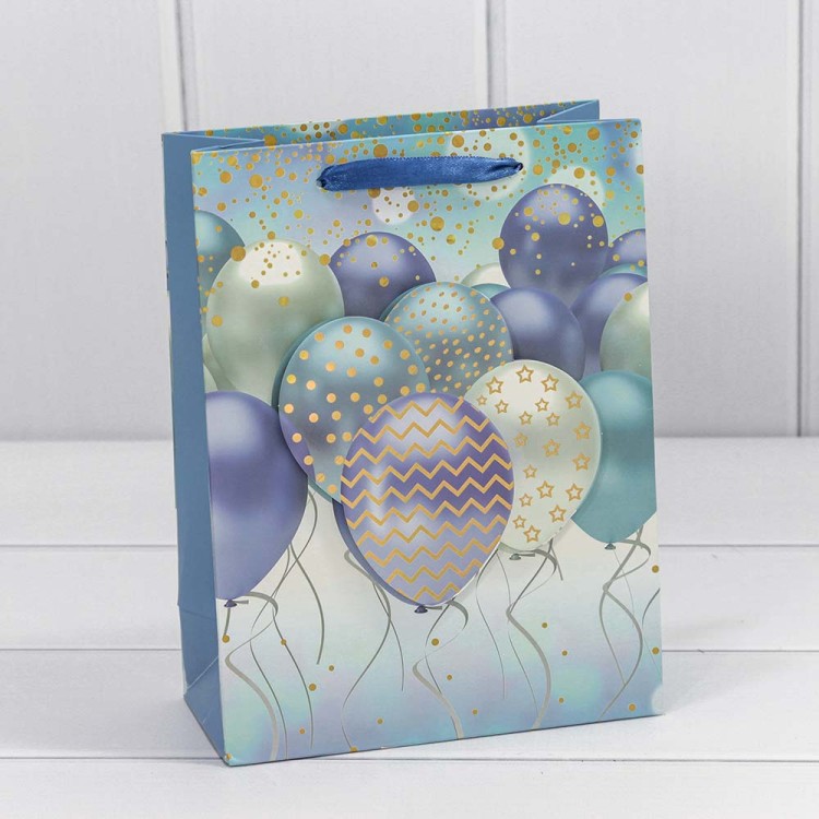 000111E Пакет подарочный с 3D аппликацией "Воздушные шары" (микс) 18*23*10 210г 1/20 1/360