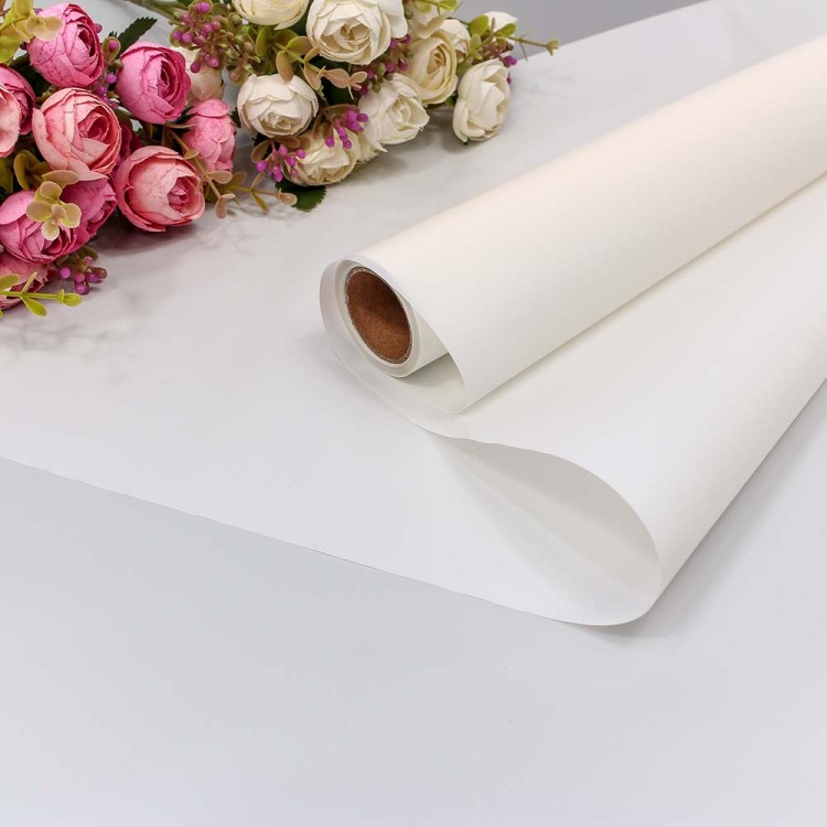 1657/2 Плёнка 0,58*10м матовая однотонная 55мкм Молочный 1/30