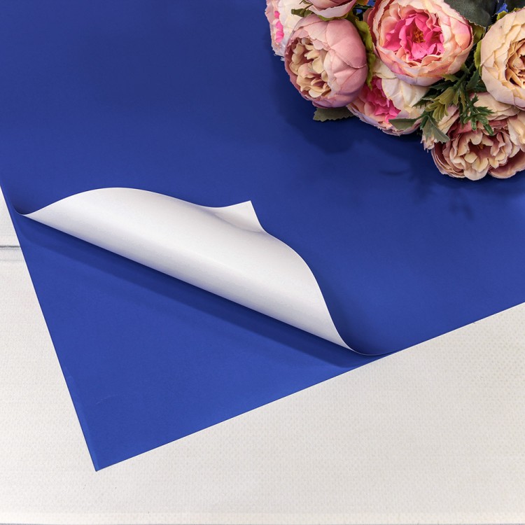 1631/286 Плёнка в листах 55*55 (20 шт.) матовая двухсторонняя 65мкм Синий/Белый 1/60