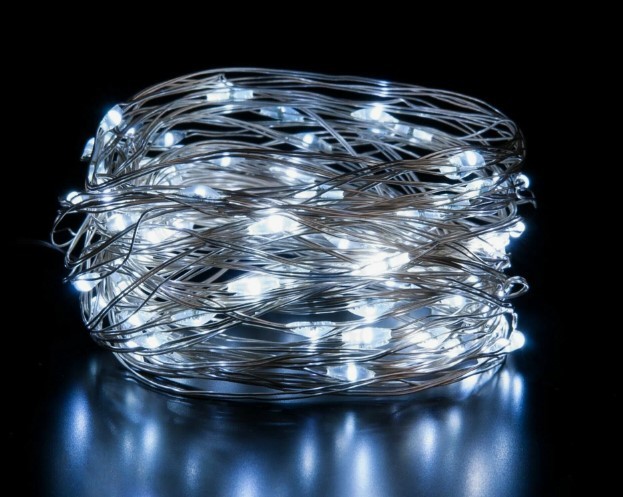 210-100/2 Светодиодная гирлянда Нить "Роса" Белый цвет 100м