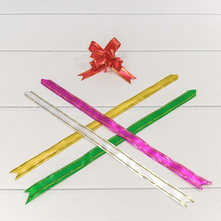 000527-18 Бант-бабочка 1,8*35 см с золотой полосой (ассортимент) 1/200 1/50 упак.