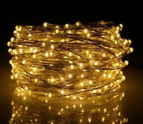 210-100/1 Светодиодная гирлянда Нить "Роса" Желтый цвет 100м