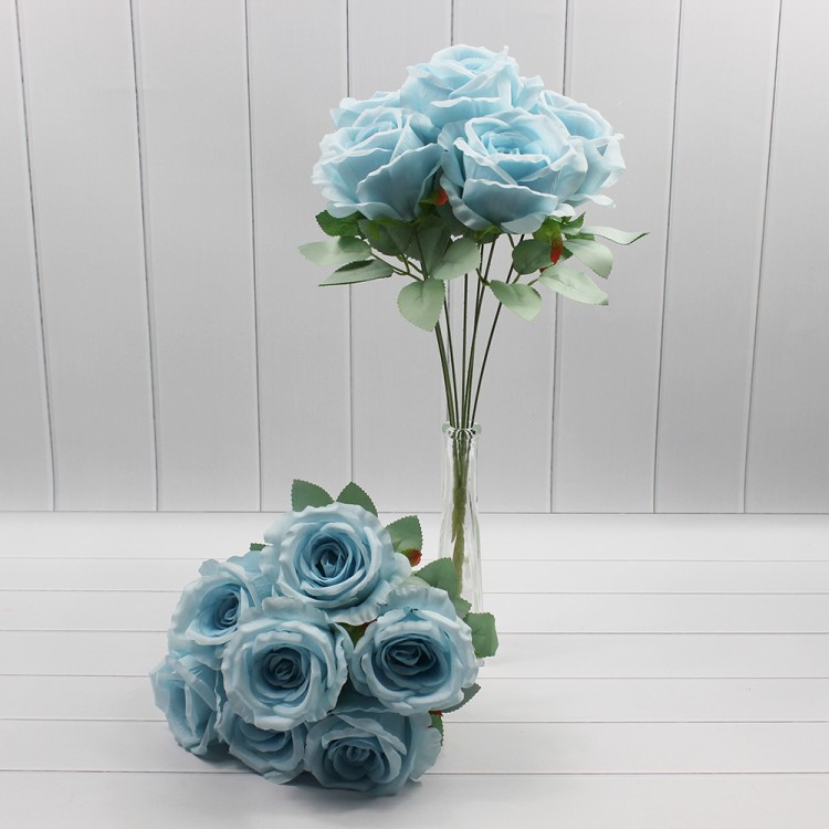 5008/2 Искусственные цветы Розы Голубой (микс)
