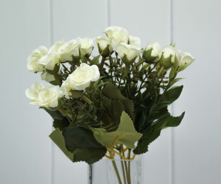 303-10-300/133 Искусственные цветы Розы Белый 30см 1/1 303-10-300/133 Искусственные цветы Розы Белый 30см 1/1