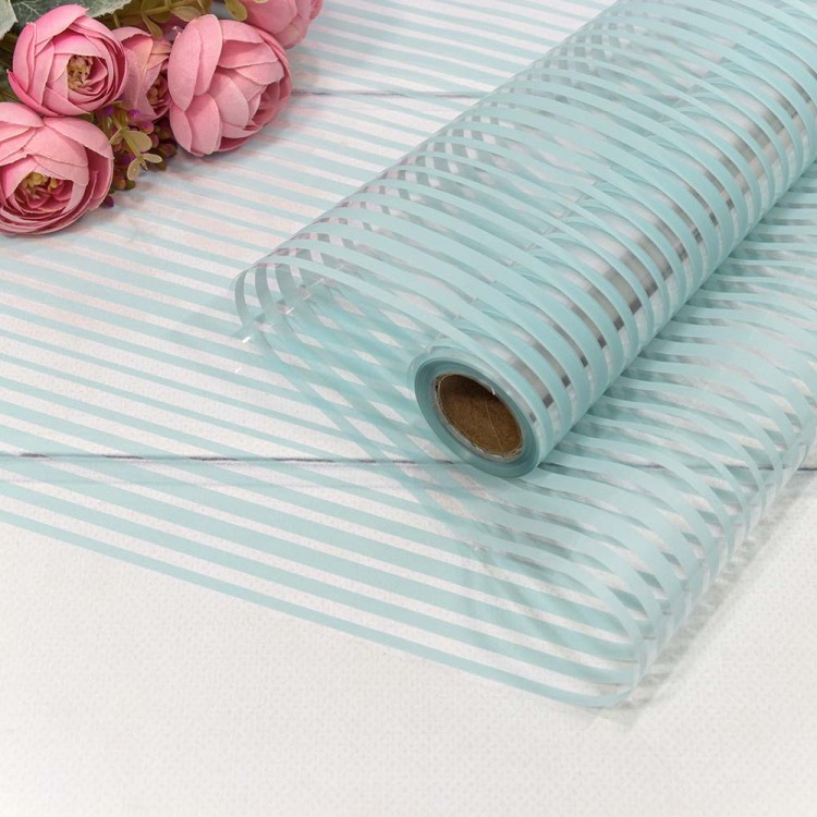 1602/551 Плёнка 0,58*10м глянцевая в полоску 50мкм Голубой 1/30 1602/551 Плёнка 0,58*10м глянцевая в полоску 50мкм Голубой 1/30