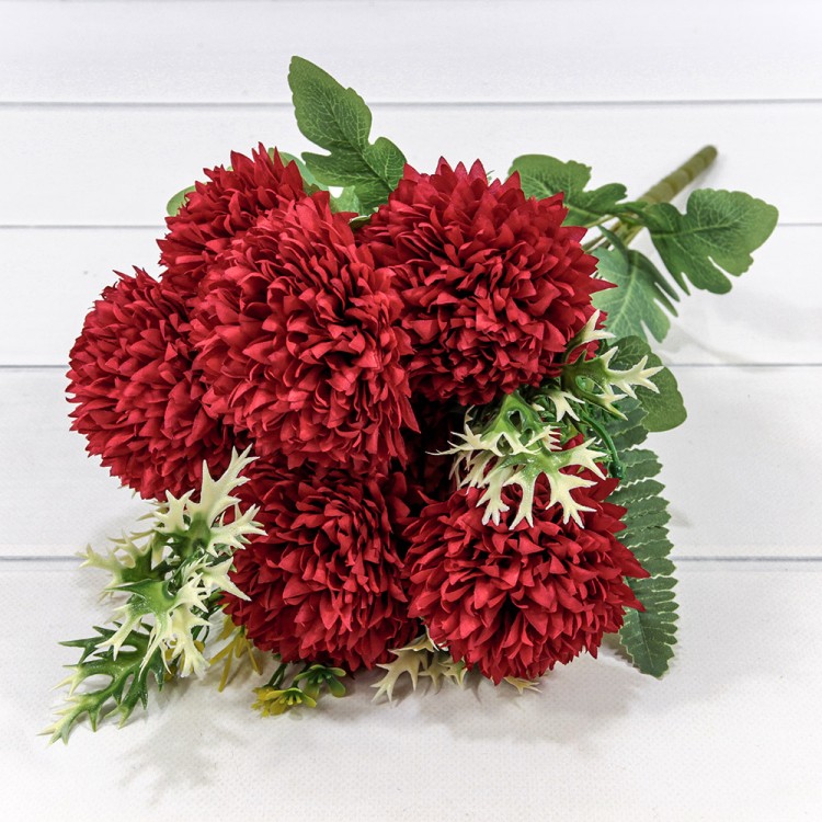 303-08-045/07 Искусственные цветы Хризантема 45 см 8 цветов Бордовый 1/1