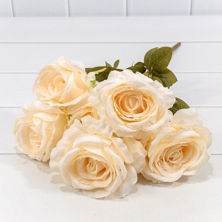 303-07-210/04 Искусственные цветы Розы (7шт) 50 см Шампань 1/1 303-07-210/04 Искусственные цветы Розы (7шт) 50 см Шампань 1/1