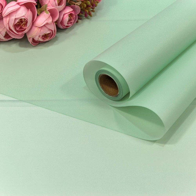 001353/17 Плёнка 0,58*10м с перламутровым отливом 50мкм Светло-мятный 1/30