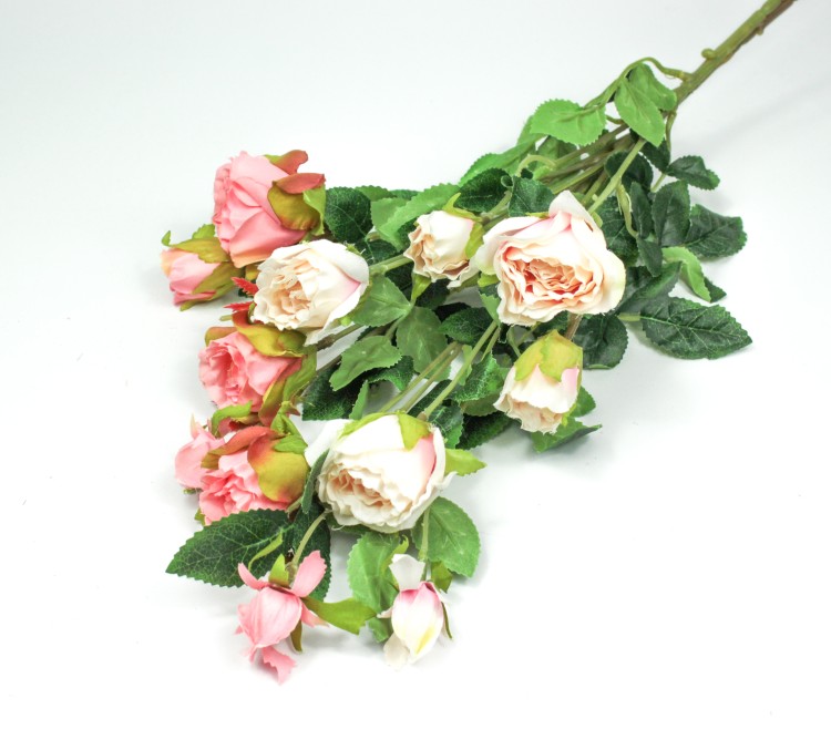 303-02-088/02 Искусственные цветы Кустовые Розы 80 см Розовый микс 1/2 303-02-088/02 Искусственные цветы Кустовые Розы 80 см Розовый микс 1/2