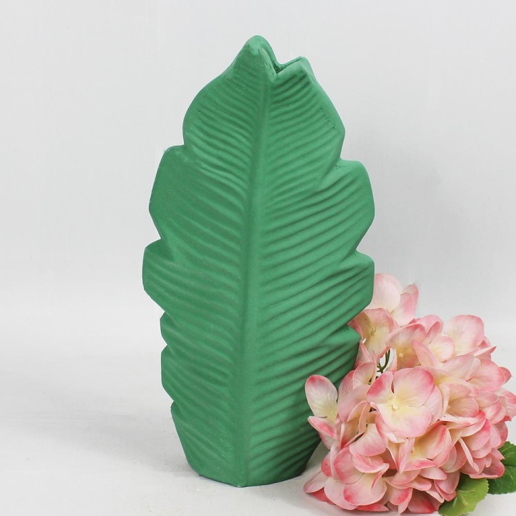 1006850005 ПЕРО МАЛОЕ Органайзер-кашпо, фигурка декоративная, гипс, ментол H-250мм D-133*58мм