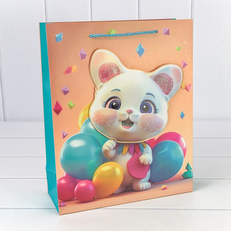 000270C	Пакет подарочный с 3D аппликацией "Детский" (микс 270) 26*32*10 210г 1/20 1/240