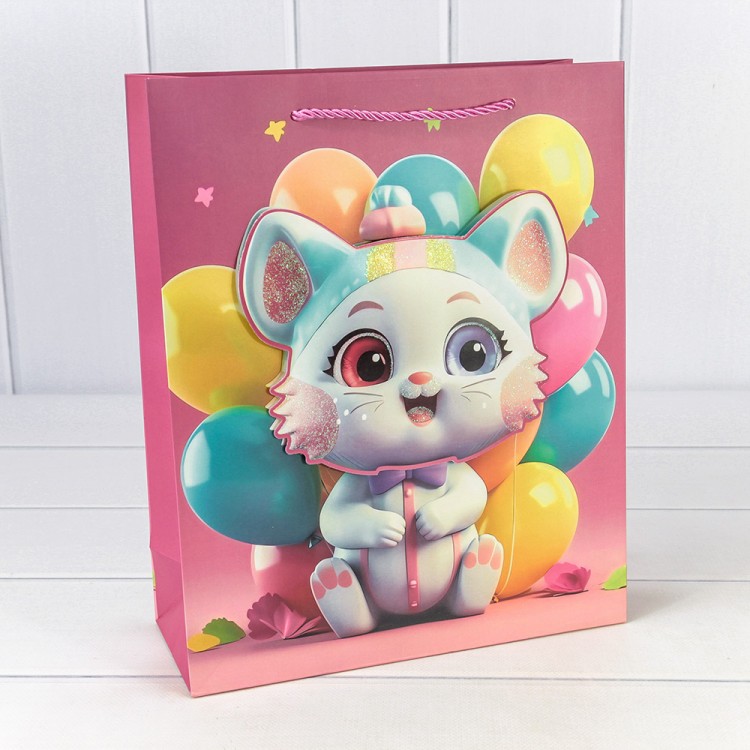 000270C	Пакет подарочный с 3D аппликацией "Детский" (микс 270) 26*32*10 210г 1/20 1/240