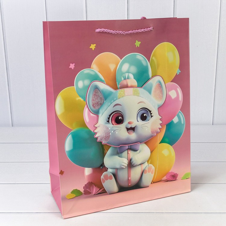 000270A	Пакет подарочный с 3D аппликацией "Детский" (микс 270) 30*41,5*12 210г 1/20 1/80