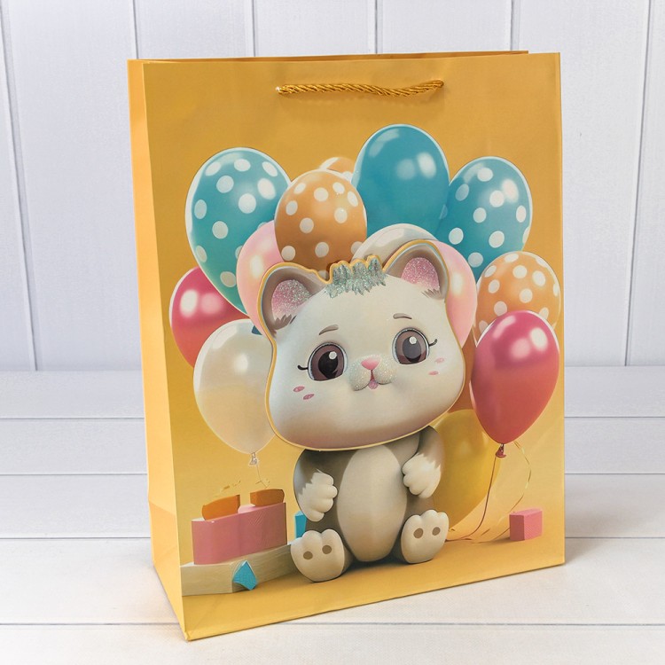 000270A	Пакет подарочный с 3D аппликацией "Детский" (микс 270) 30*41,5*12 210г 1/20 1/80