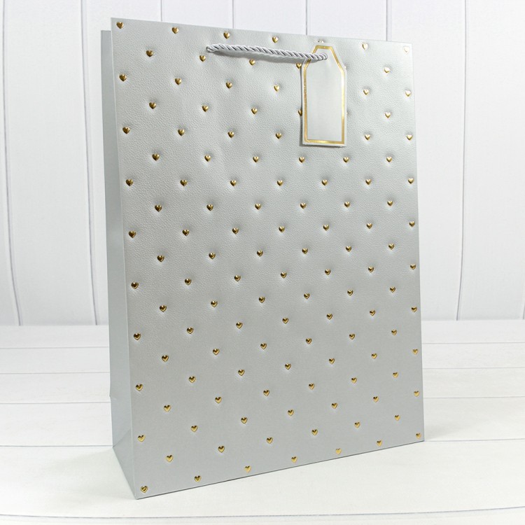 000545A Пакет подарочный с тиснением "Сердечки" (микс 2) 31*42*12 210г 1/20 1/80