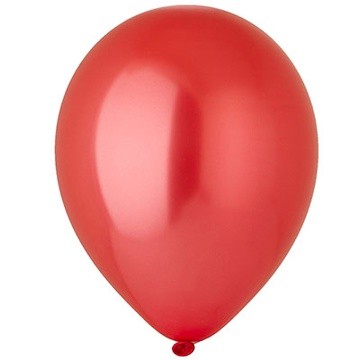 1102-0334 Шарики воздушные из латекса 12"/53 Металлик Red (100 шт.)