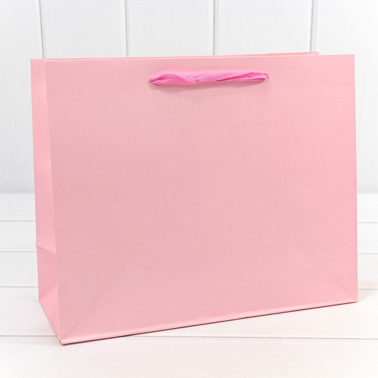 000221CA/182 Пакет подарочный Крафт "Люкс" 32*26*13 210г Розовый 1/10 1/240