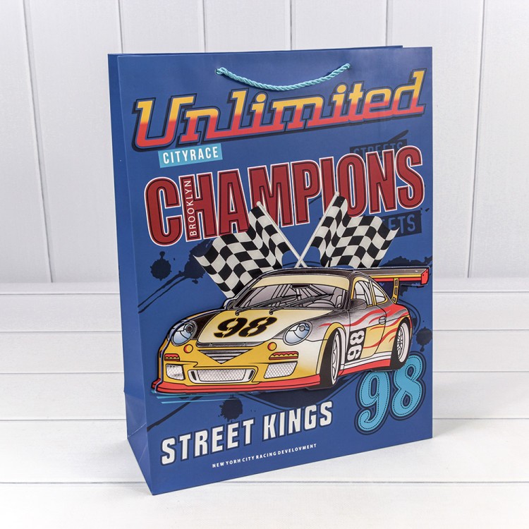 000266A	Пакет подарочный с 3D аппликацией "Детский" (микс 266) 31*41*12 210г 1/20 1/80