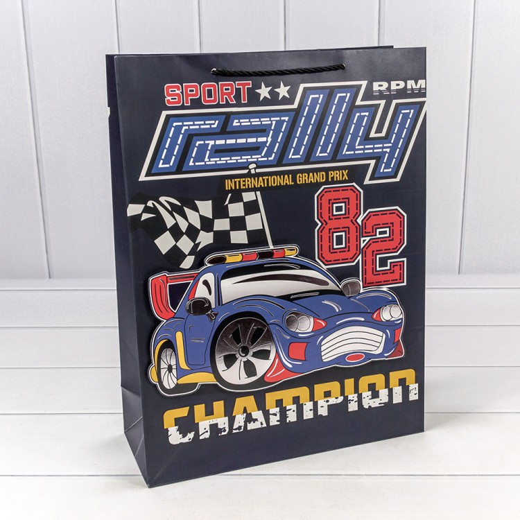 000266A	Пакет подарочный с 3D аппликацией "Детский" (микс 266) 31*41*12 210г 1/20 1/80