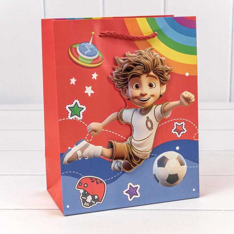 000267E	Пакет подарочный с 3D аппликацией "Детский" (микс 267) 18*23*10 210г 1/20 1/360