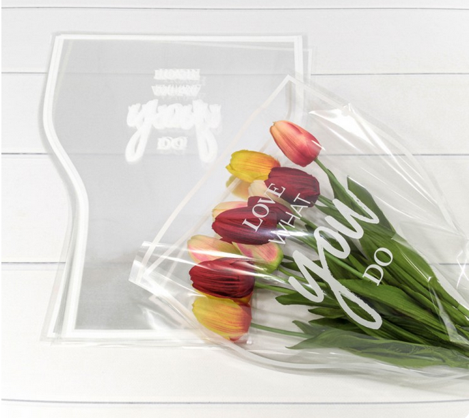 001510/1 Пакет "Конус для цветов" 36*20*45 (30 шт.) Белая рамка 1/100