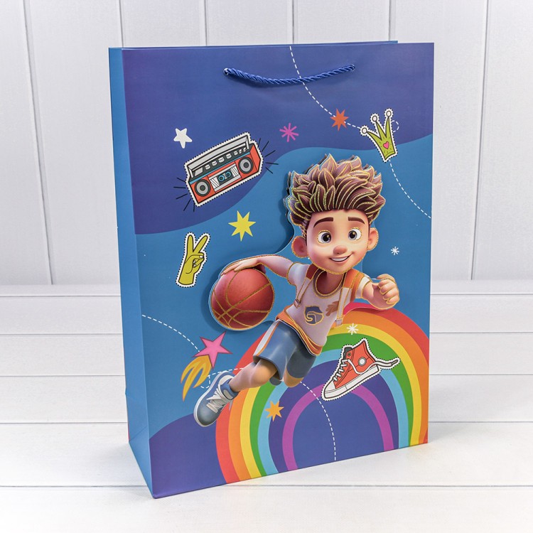 000267A	Пакет подарочный с 3D аппликацией "Детский" (микс 267) 30*41,5*12 210г 1/20 1/80