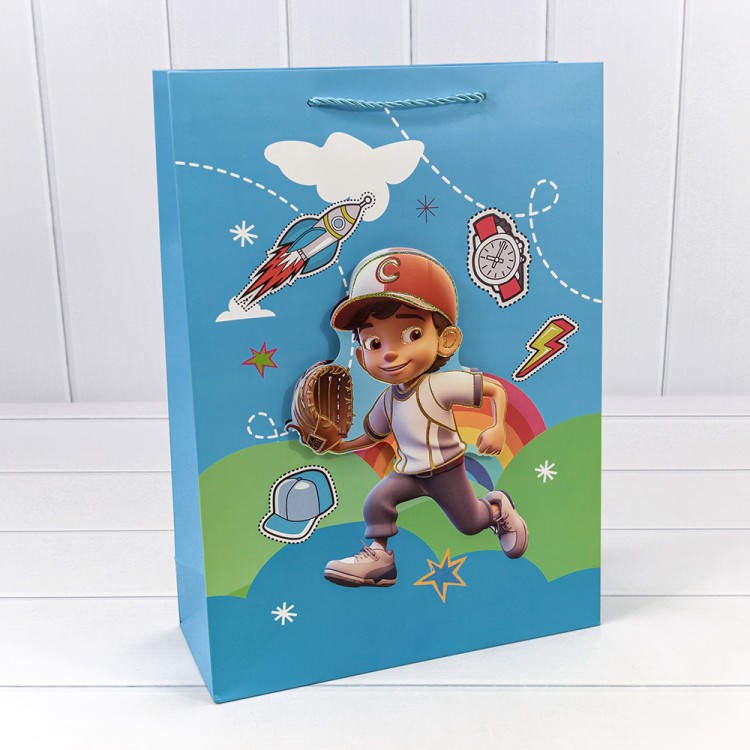 000267A	Пакет подарочный с 3D аппликацией "Детский" (микс 267) 30*41,5*12 210г 1/20 1/80